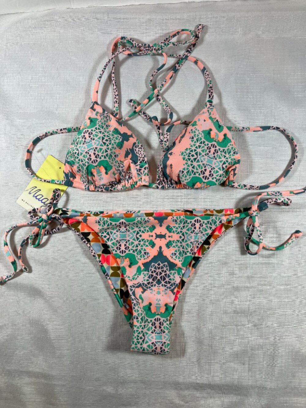 NWT Maaji Bikini Kaleidoscope Reversible, Cheeky Coverage, Size Med. - Picture 11 of 11